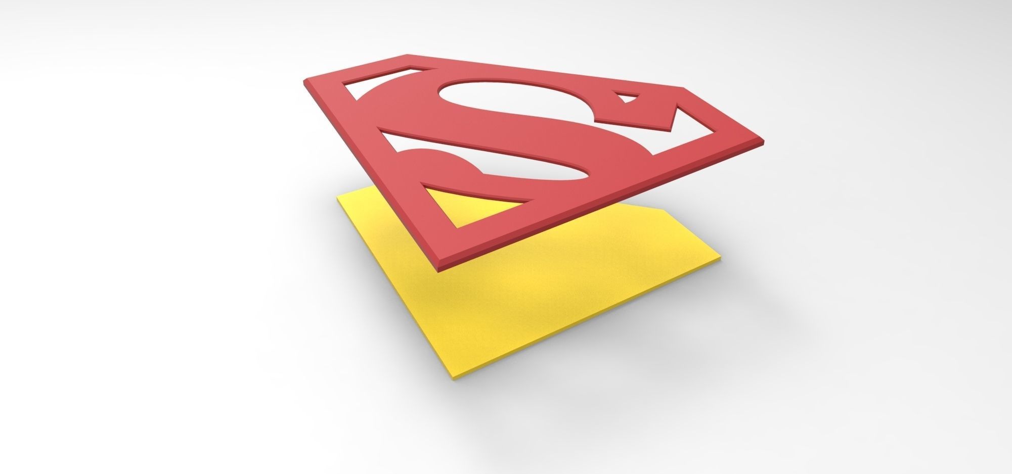 3D printable Superman emblem for cosplay costume 3D print model_5