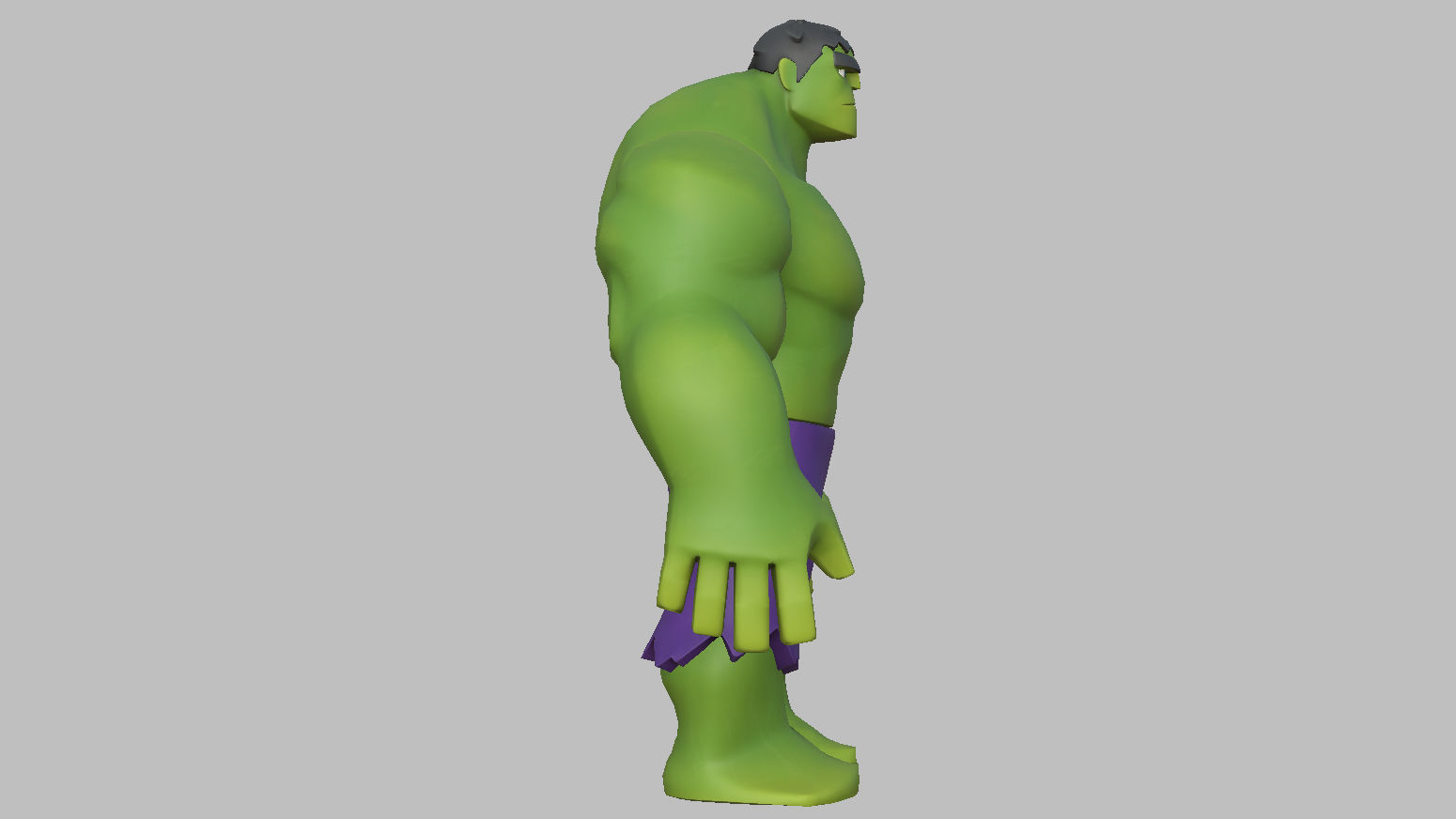 Character - Cartoon - Hulk Infinity Fan Art Low-poly 3D model_3