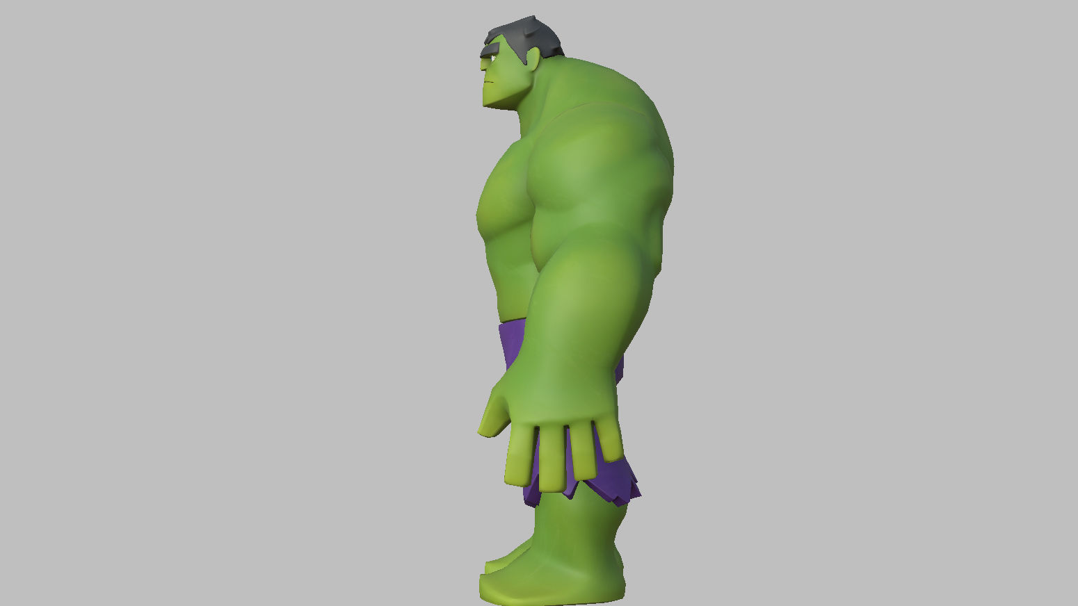 Character - Cartoon - Hulk Infinity Fan Art Low-poly 3D model_7
