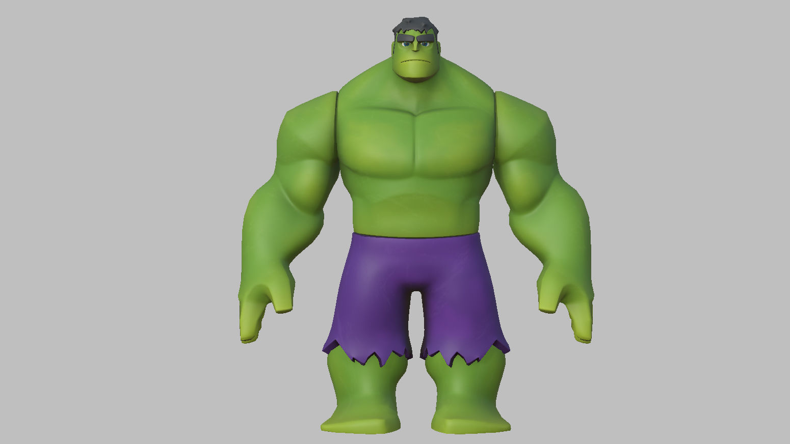 Character - Cartoon - Hulk Infinity Fan Art Low-poly 3D model_9