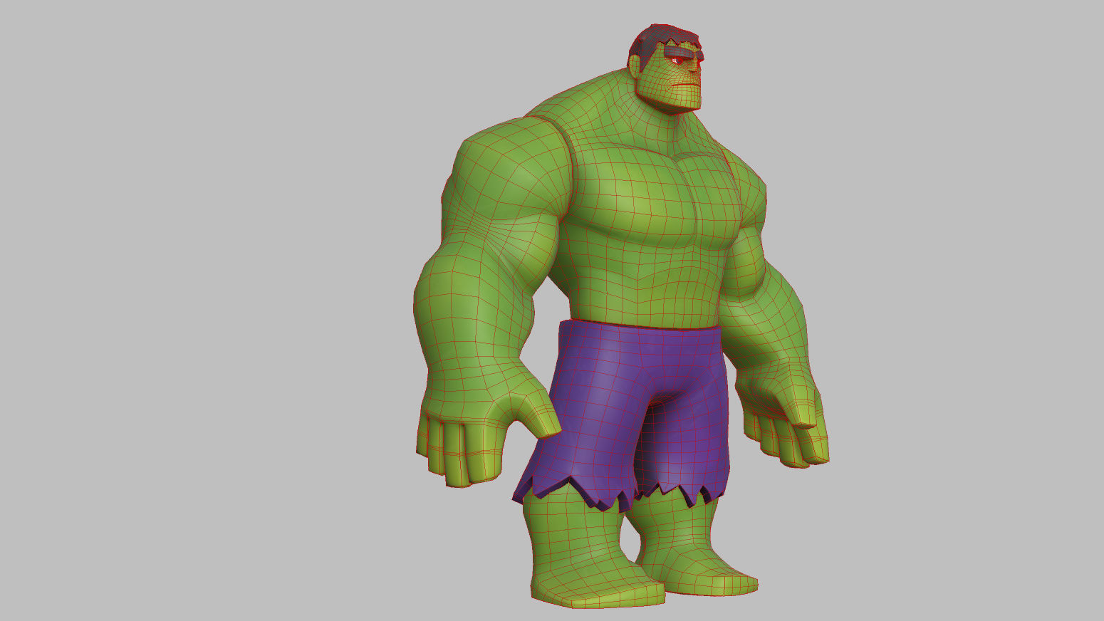 Character - Cartoon - Hulk Infinity Fan Art Low-poly 3D model_10