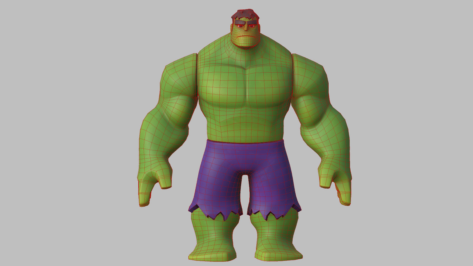 Character - Cartoon - Hulk Infinity Fan Art Low-poly 3D model_17