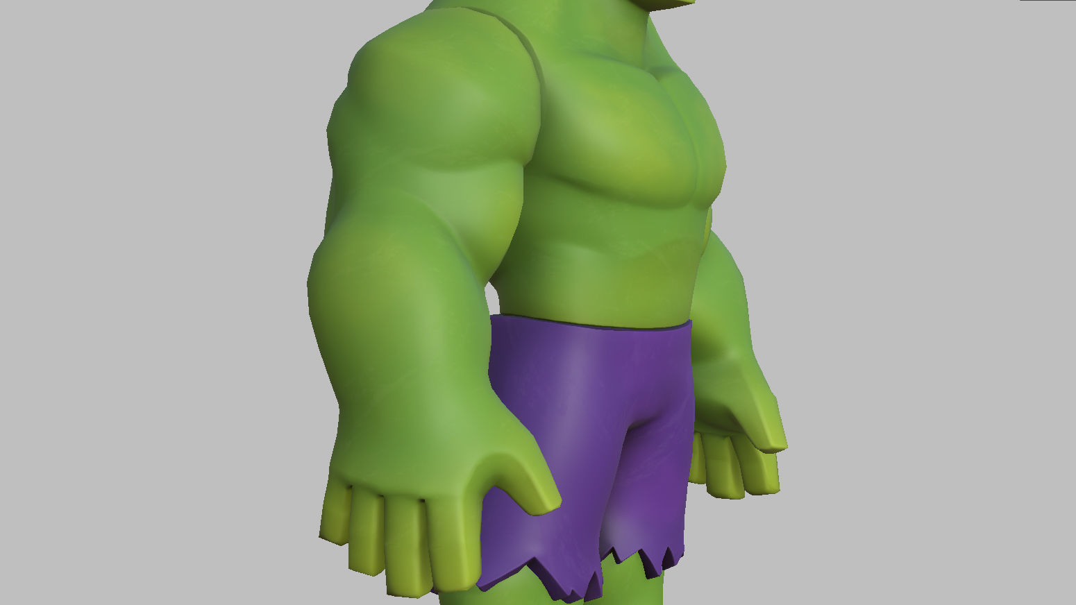 Character - Cartoon - Hulk Infinity Fan Art Low-poly 3D model_20