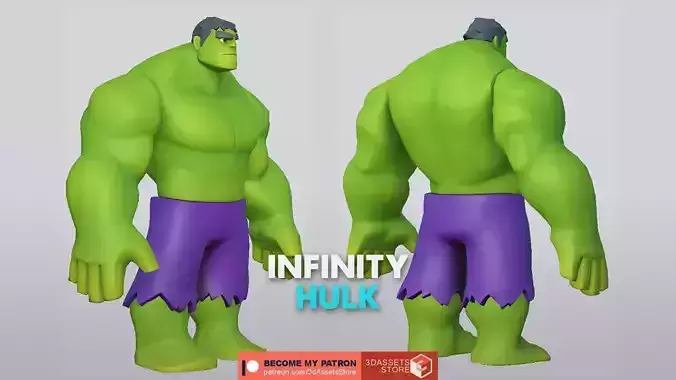 Character - Cartoon - Hulk Infinity Fan Art Low-poly 3D model