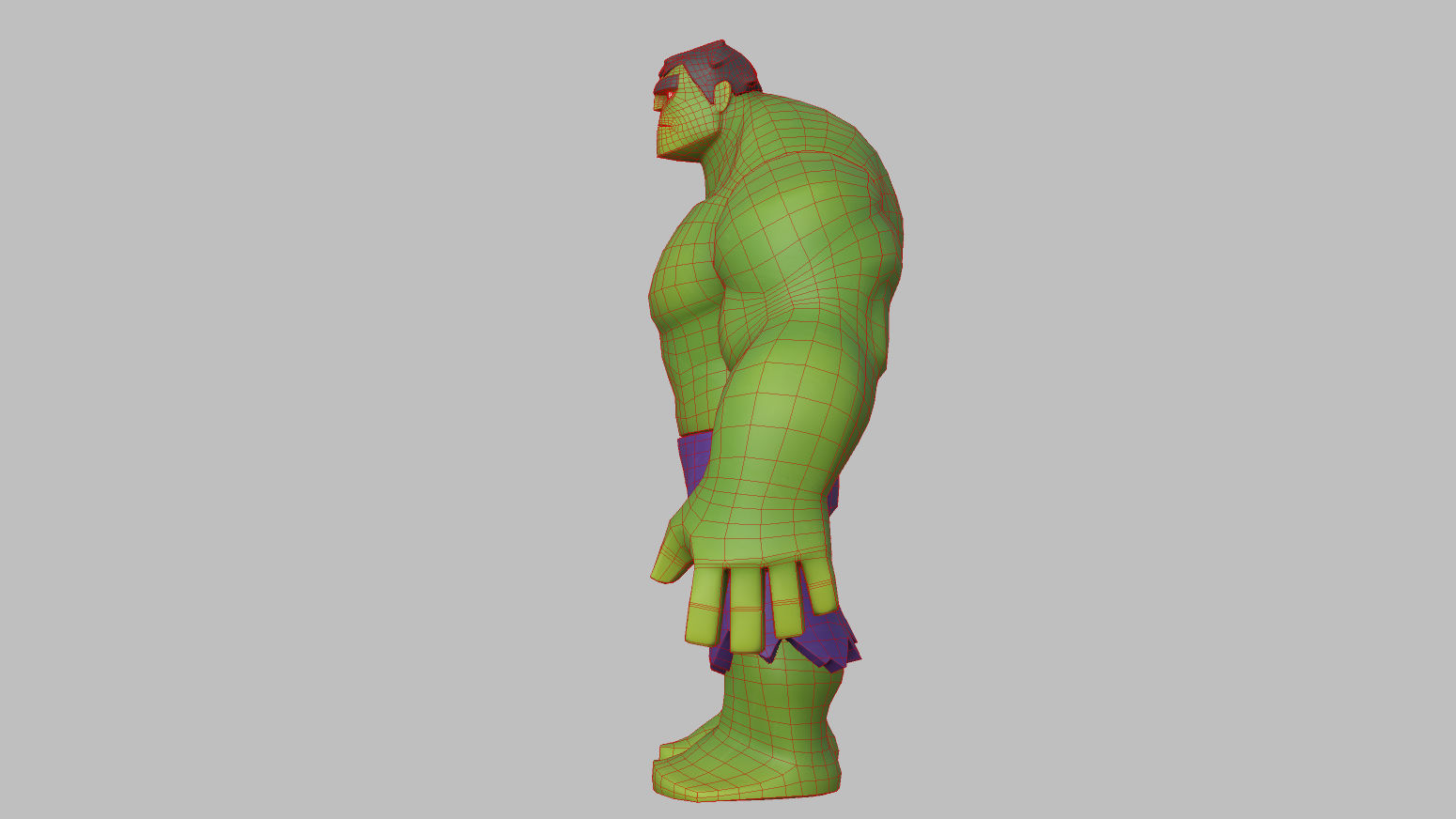 Character - Cartoon - Hulk Infinity Fan Art Low-poly 3D model_15