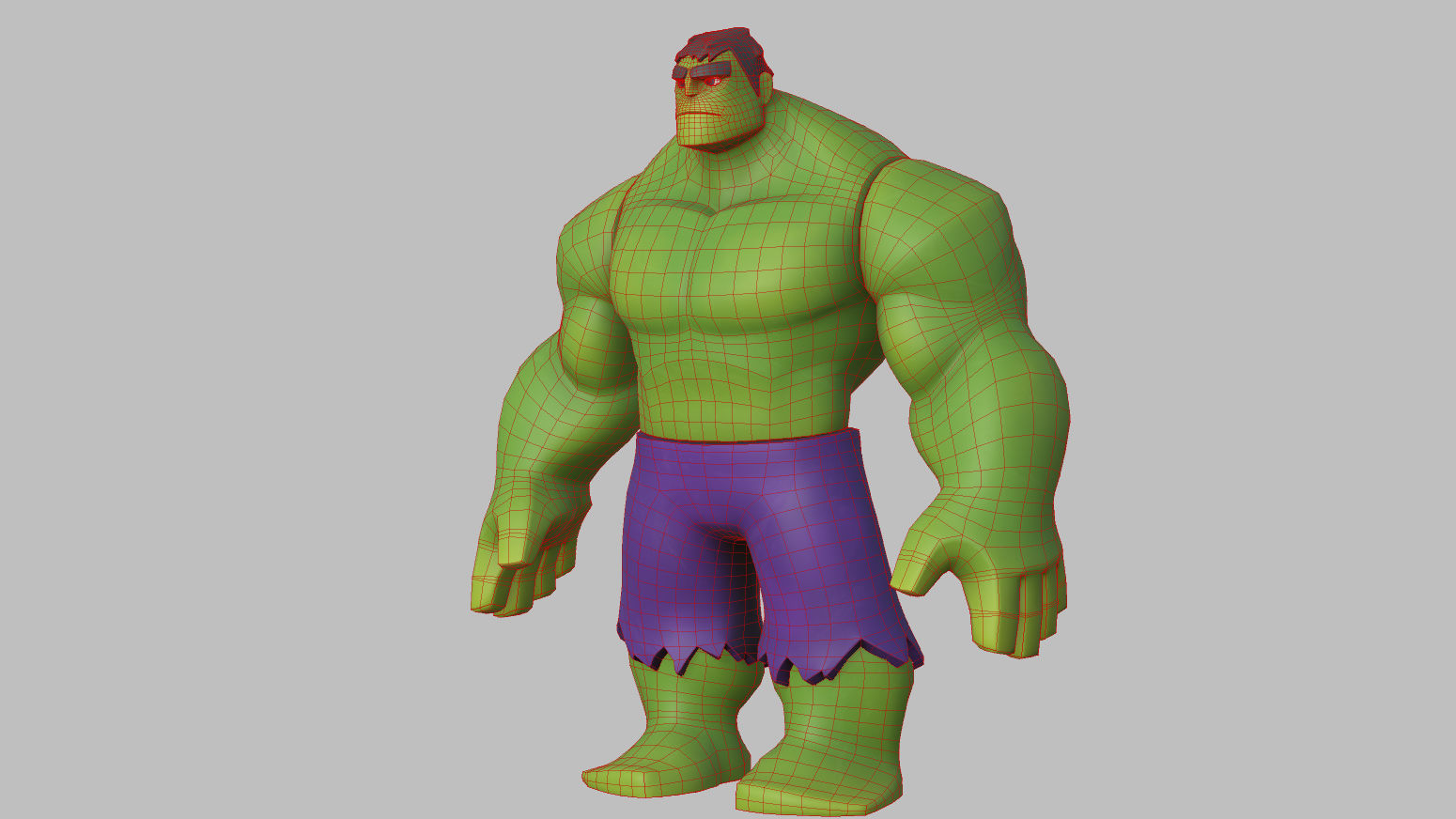 Character - Cartoon - Hulk Infinity Fan Art Low-poly 3D model_16