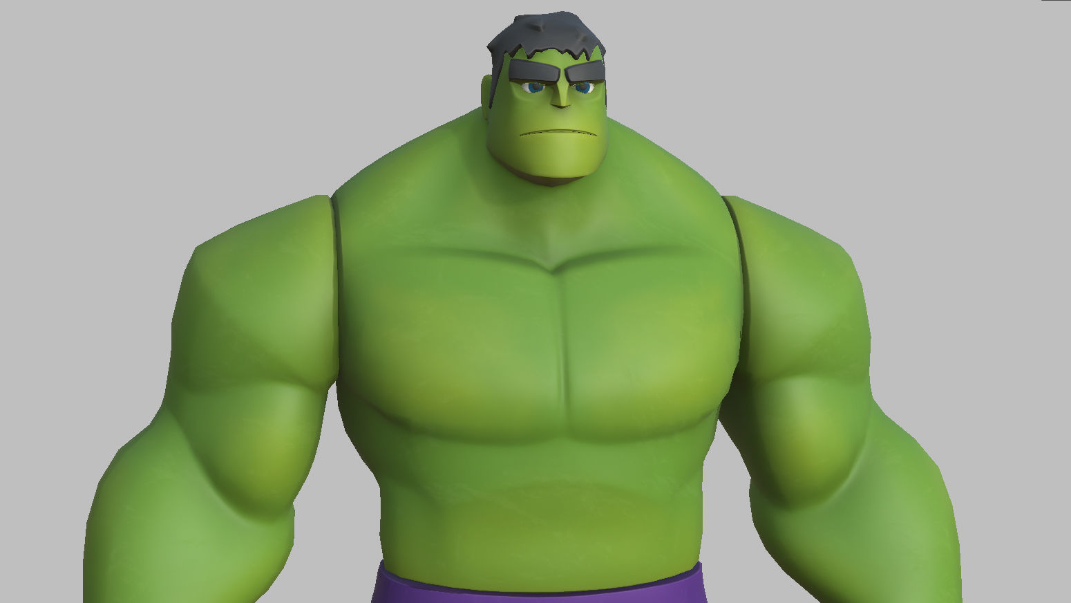 Character - Cartoon - Hulk Infinity Fan Art Low-poly 3D model_18