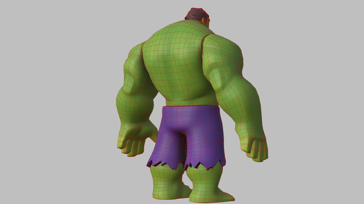 Character - Cartoon - Hulk Infinity Fan Art Low-poly 3D model_12