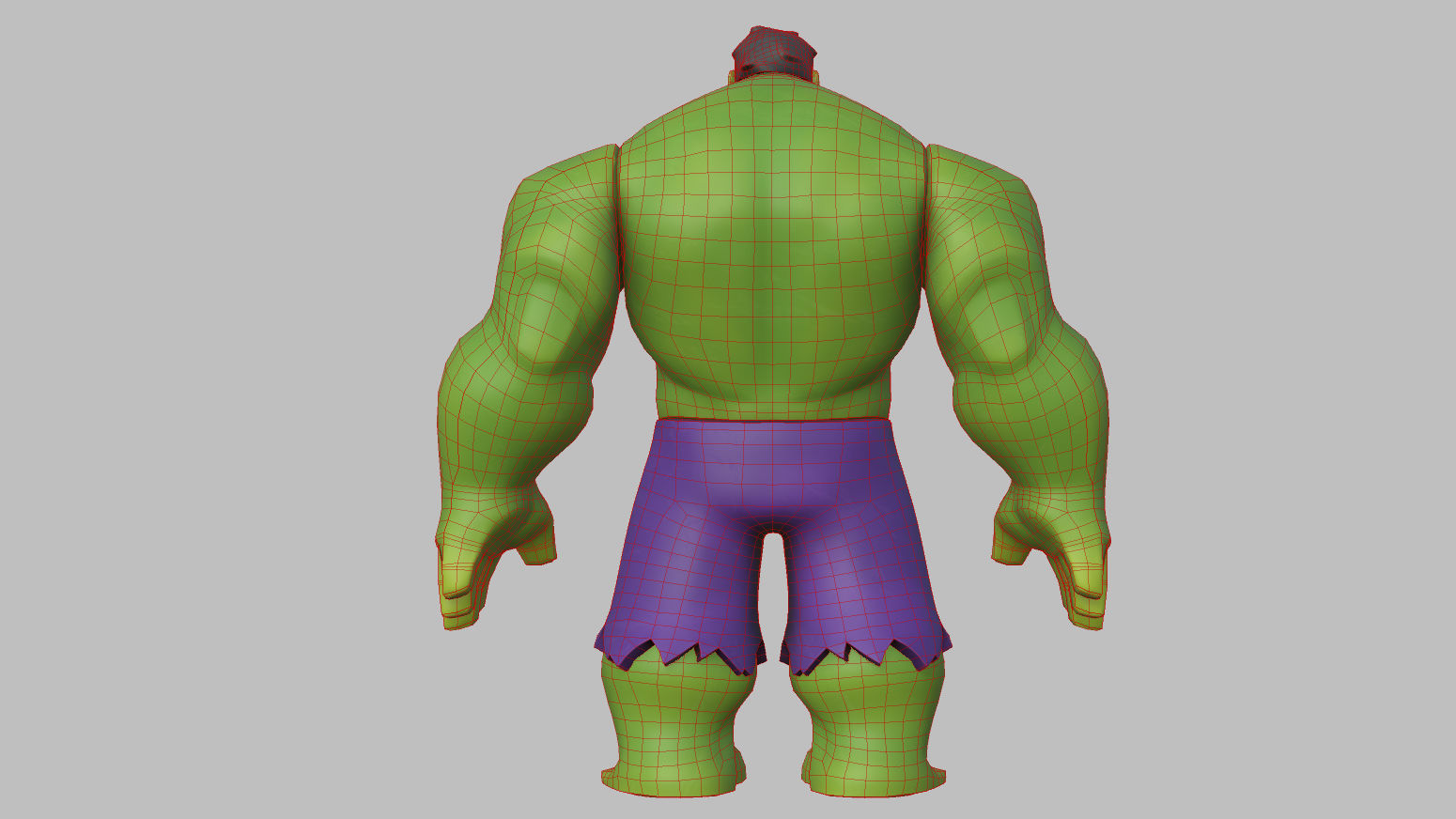 Character - Cartoon - Hulk Infinity Fan Art Low-poly 3D model_13