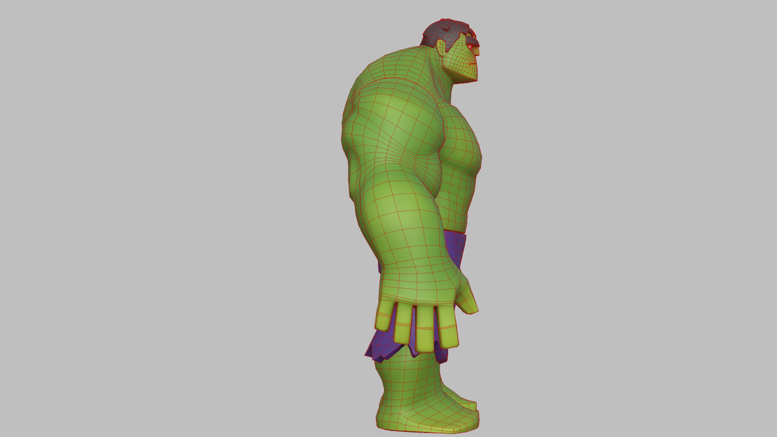 Character - Cartoon - Hulk Infinity Fan Art Low-poly 3D model_11