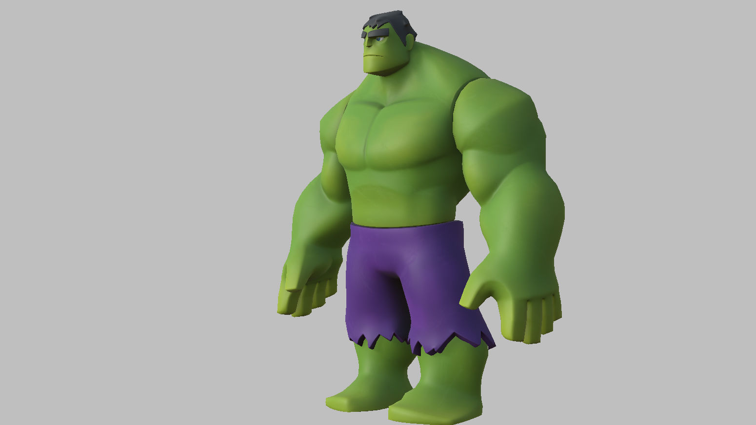 Character - Cartoon - Hulk Infinity Fan Art Low-poly 3D model_8