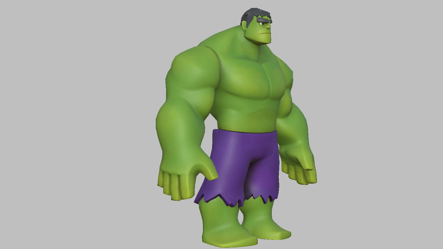 Character - Cartoon - Hulk Infinity Fan Art Low-poly 3D model_2