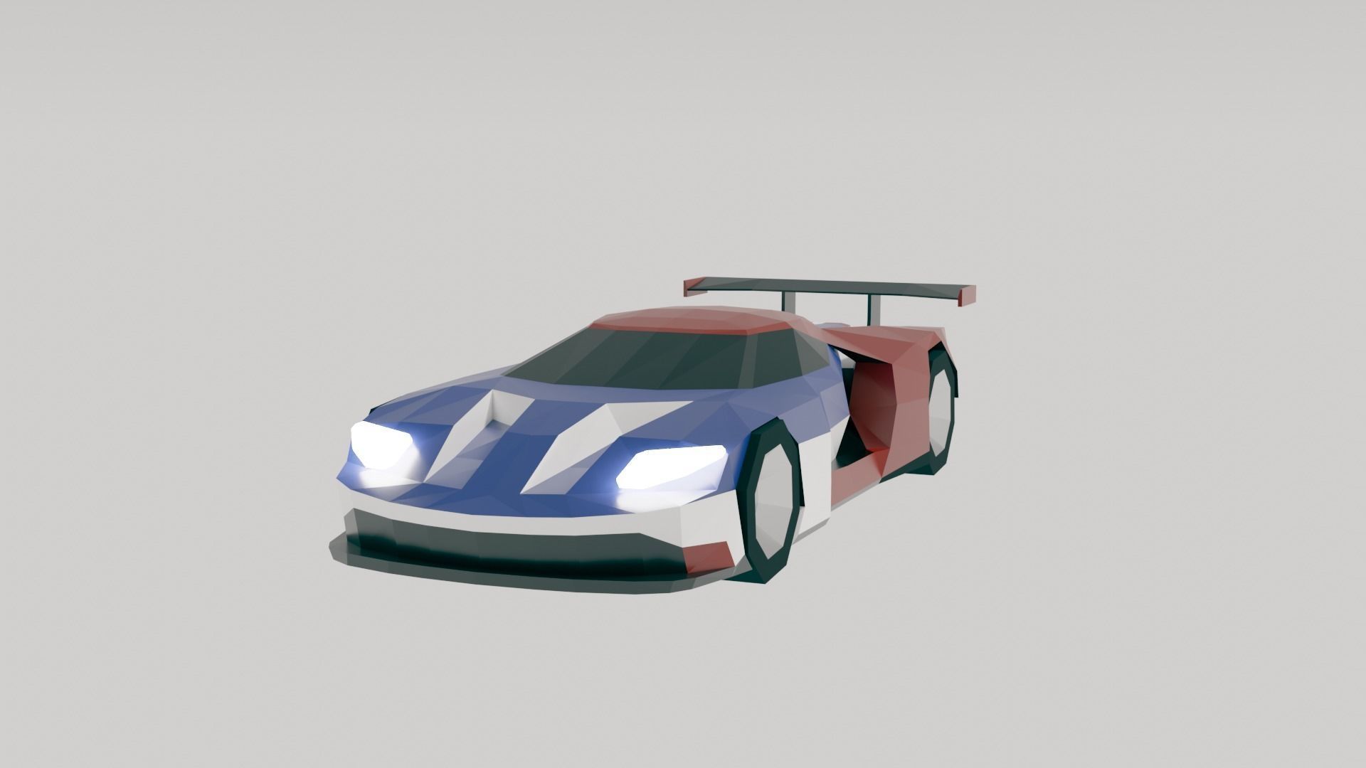 Low Poly Racing Car Pack Low-poly 3D model_1