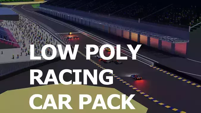 Low Poly Racing Car Pack Low-poly 3D model