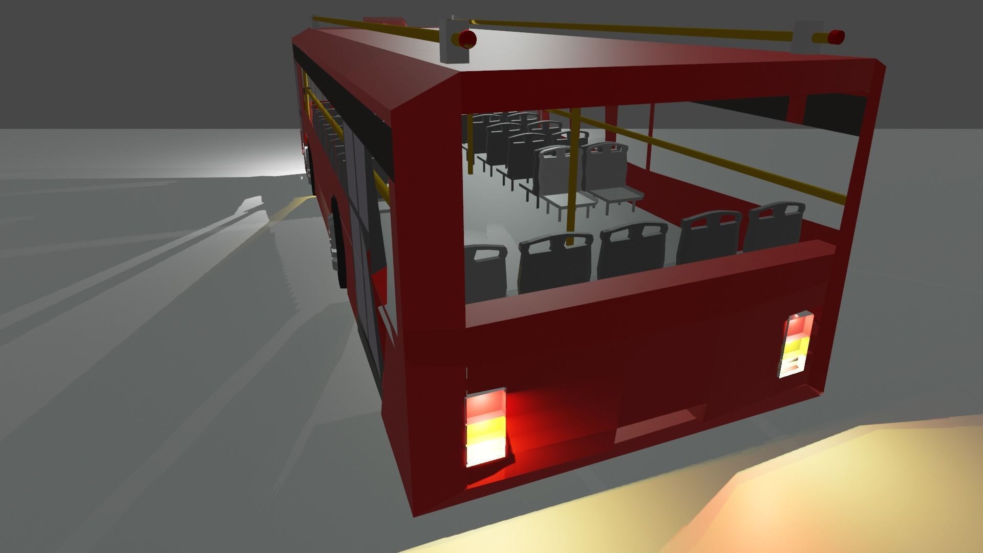 BUS AND BUS STATION 3D model_1