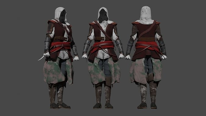 Assassins Creed Female Free 3D model