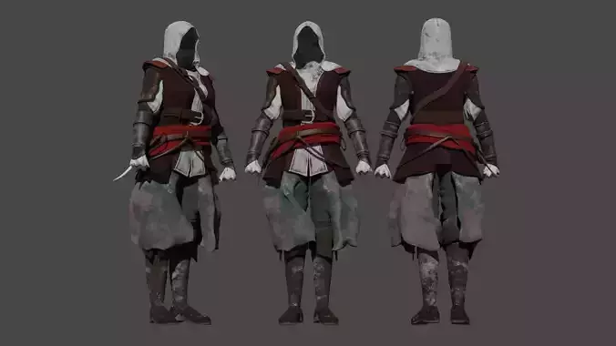 Assassins Creed Female Free 3D model