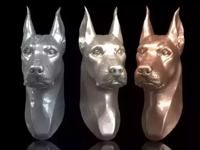 Doberman Head 3D print model