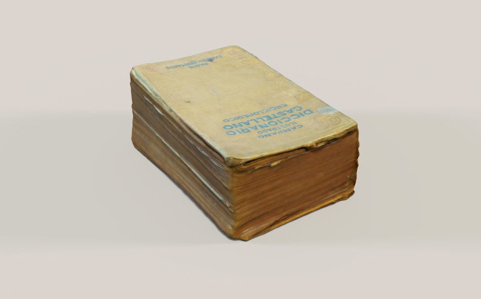 Old Spanish Book 3D model_2