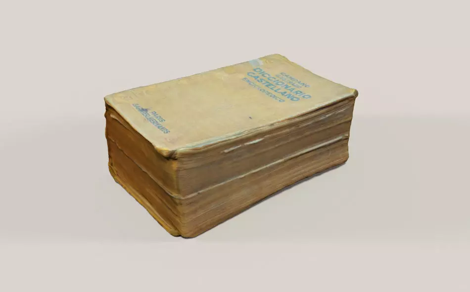Old Spanish Book 3D model_0
