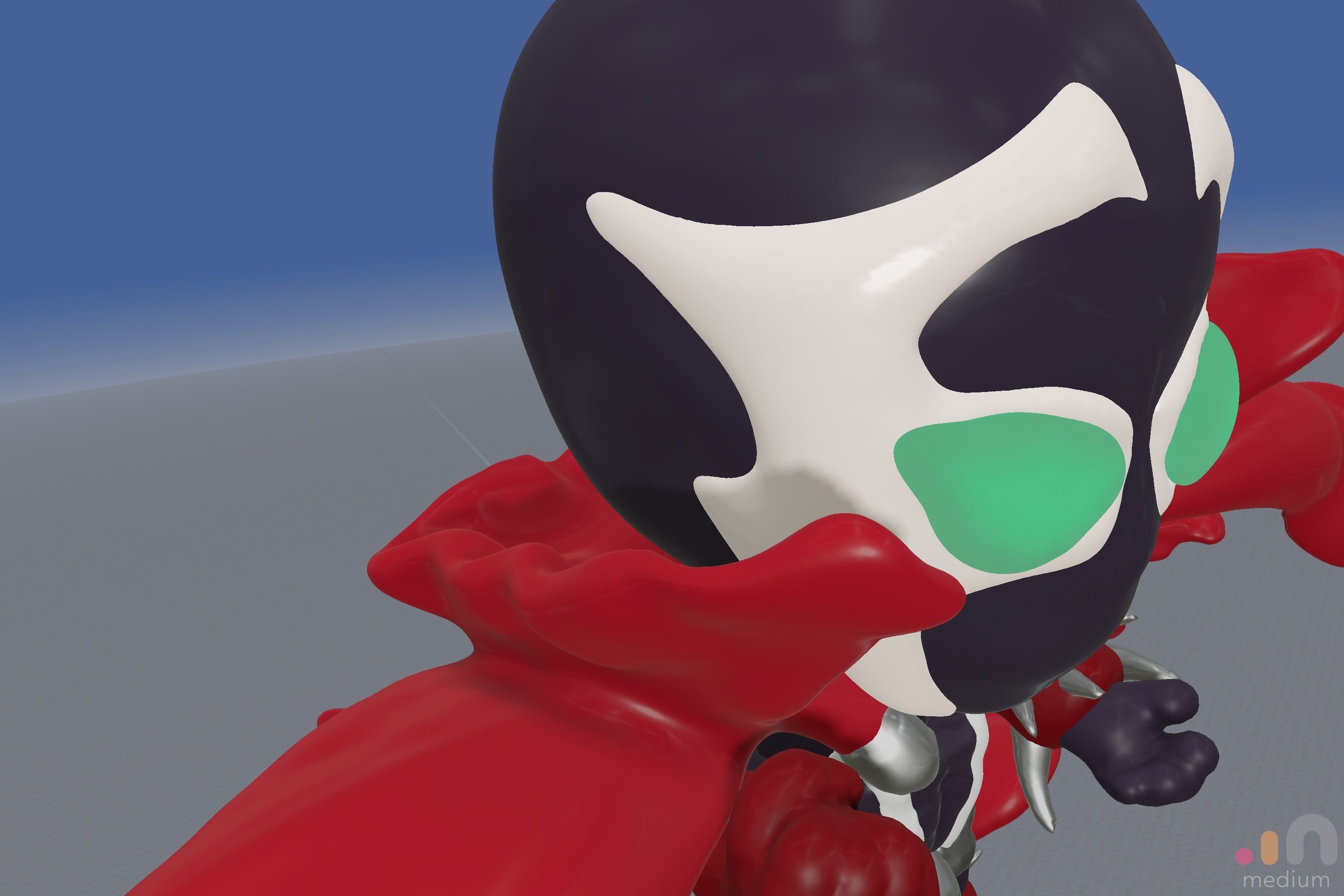 Spawn Comic Superhero character Chibi SD version 3D model_9