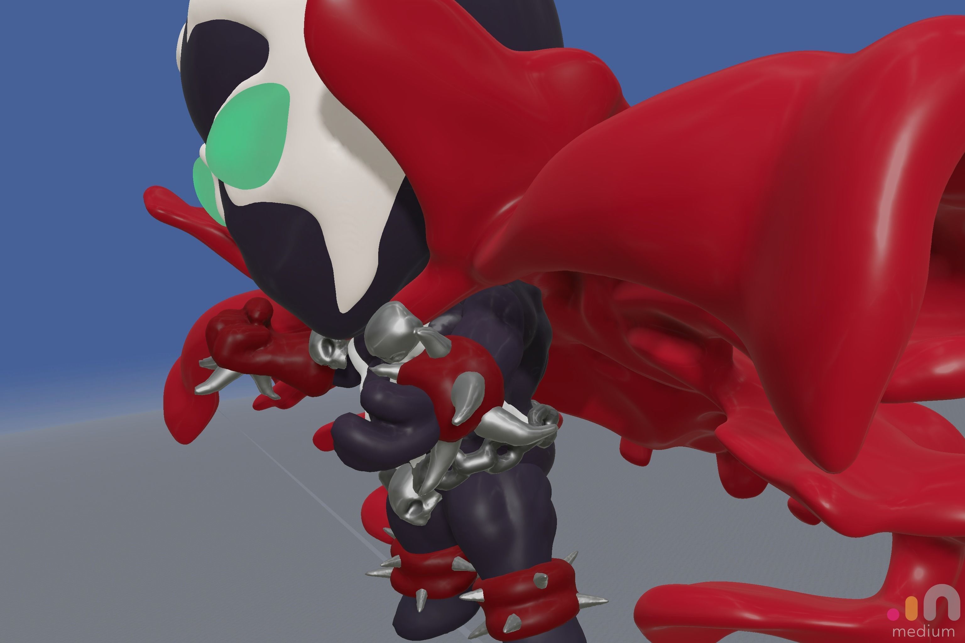 Spawn Comic Superhero character Chibi SD version 3D model_10