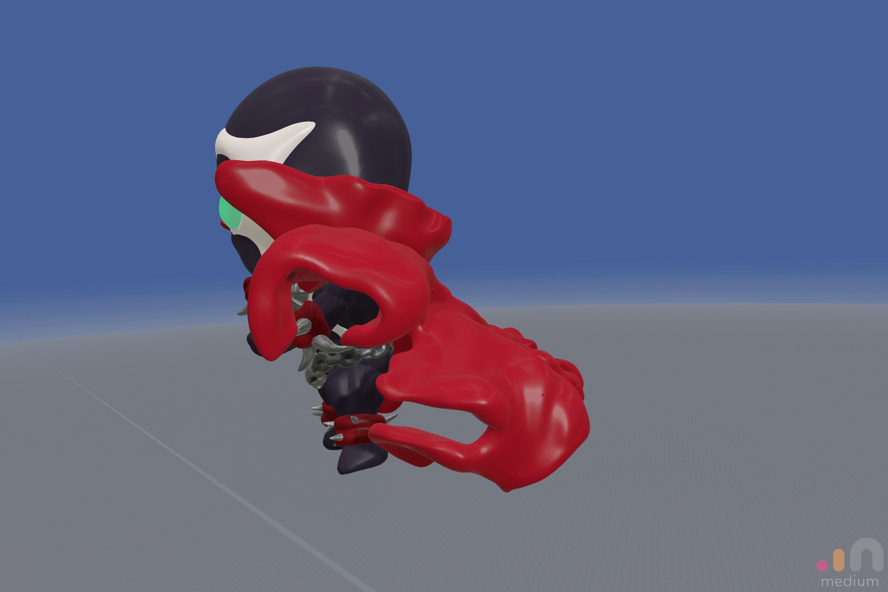 Spawn Comic Superhero character Chibi SD version 3D model_3