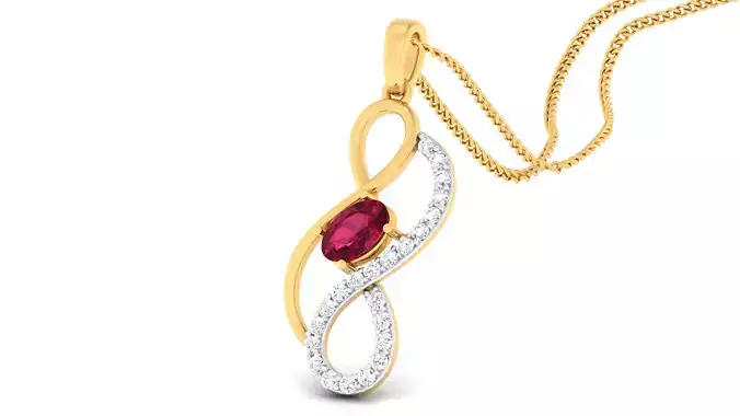 Women pendant-earrings set 3dm mgx render detail 3D print model