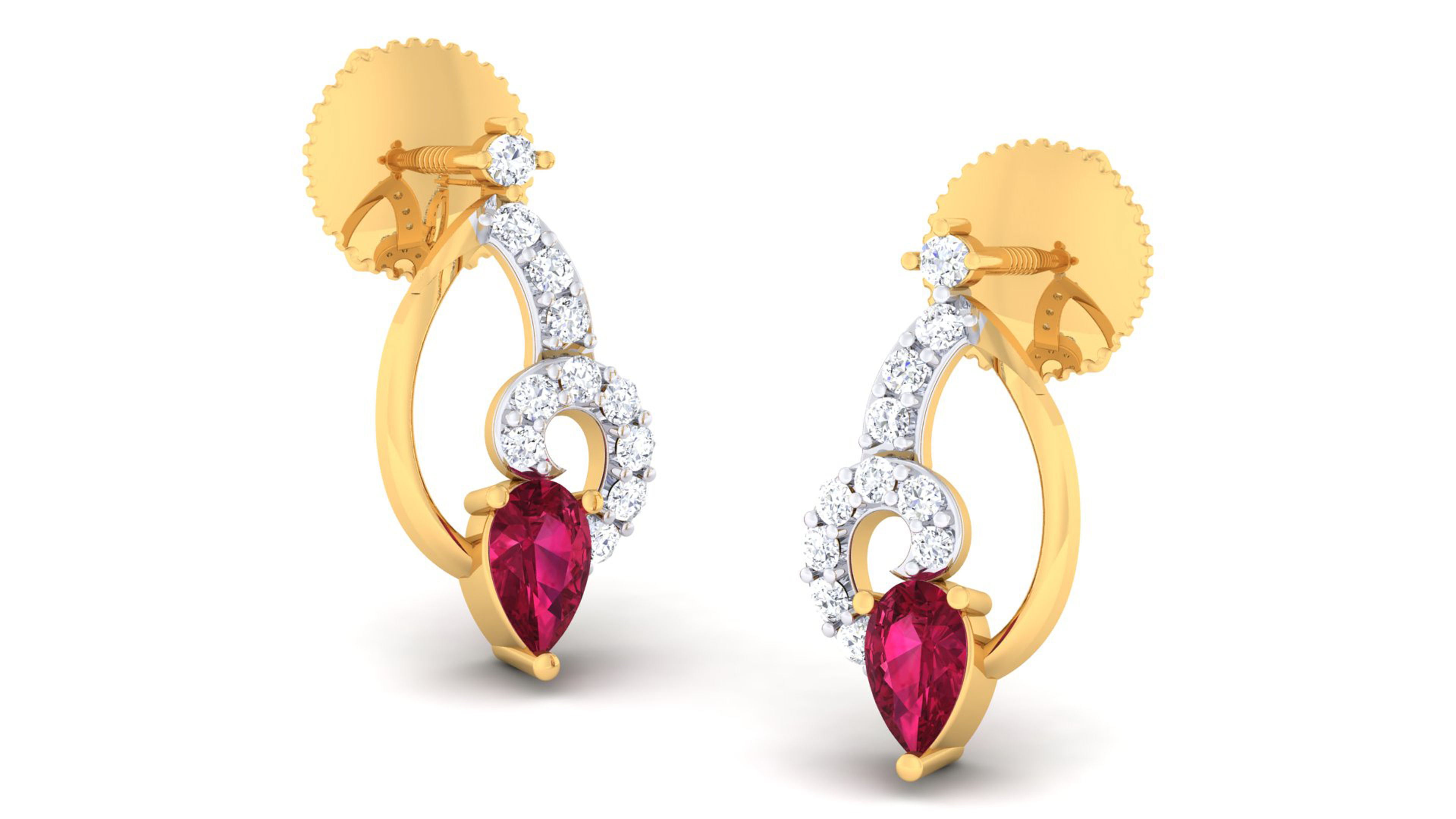 Women pendant-earrings set 3dm mgx render detail 3D print model 3D print model_1