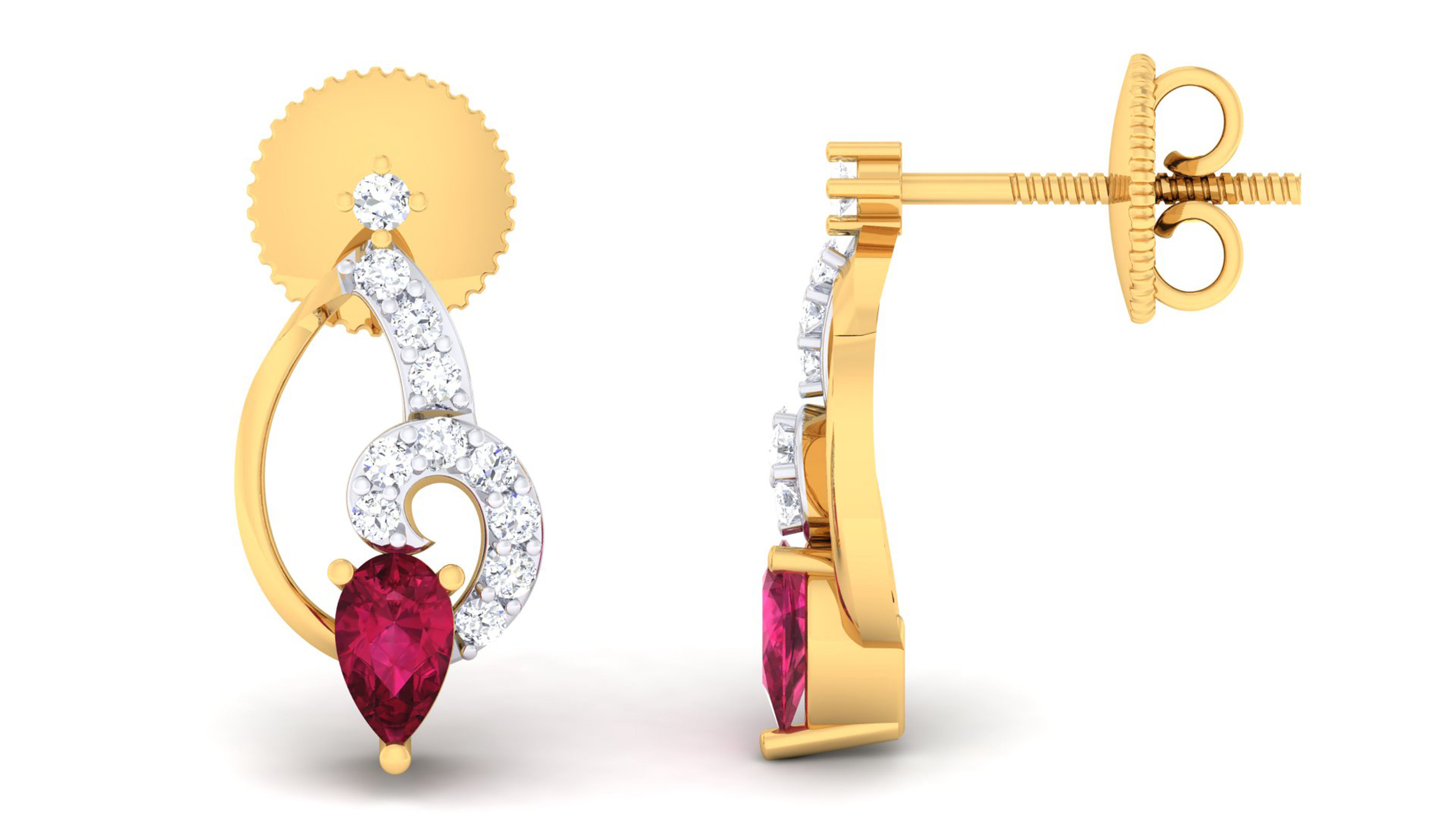 Women pendant-earrings set 3dm mgx render detail 3D print model 3D print model_4