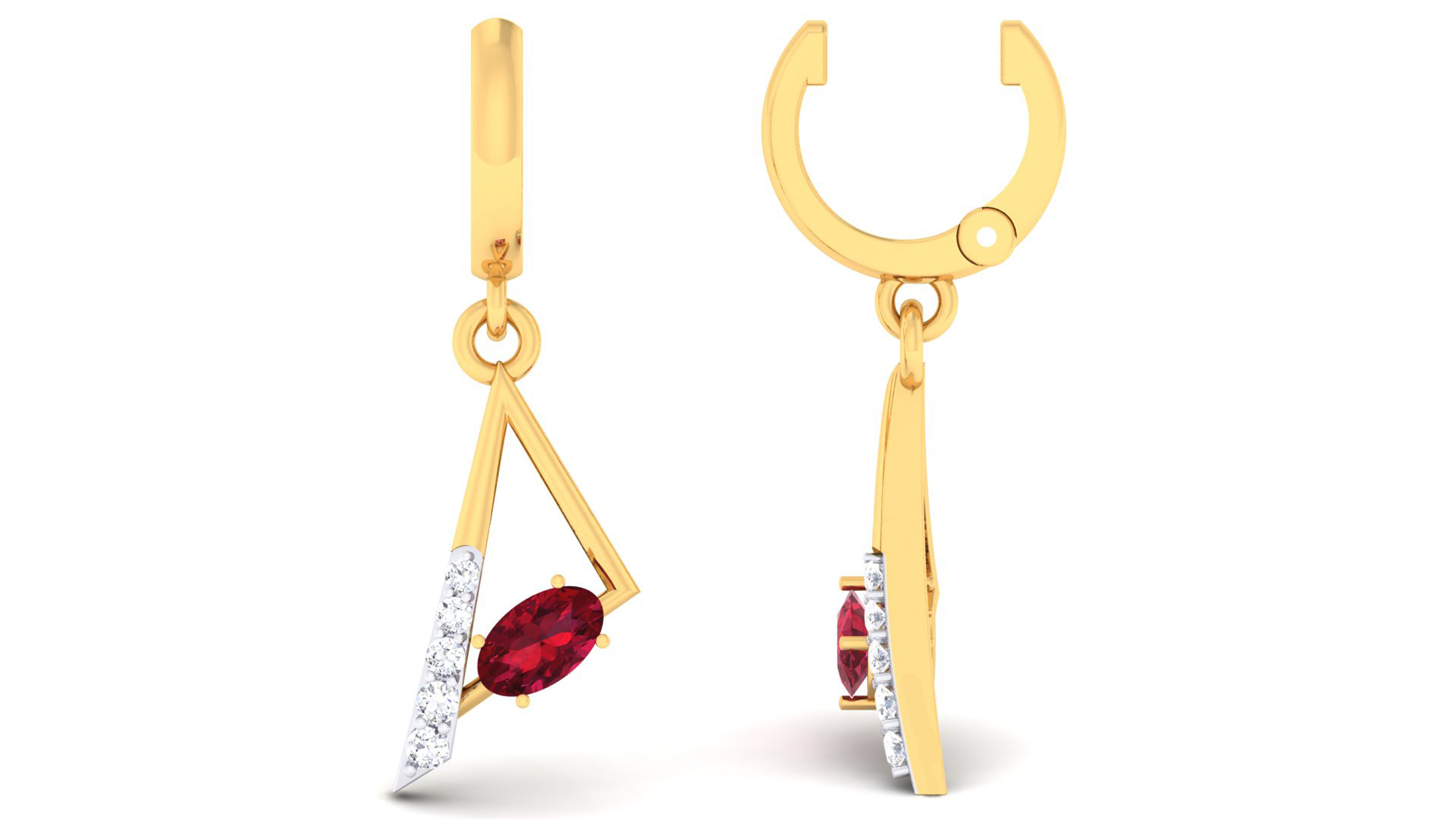 Women pendant-earrings set 3dm mgx render detail 3D print model 3D print model_4