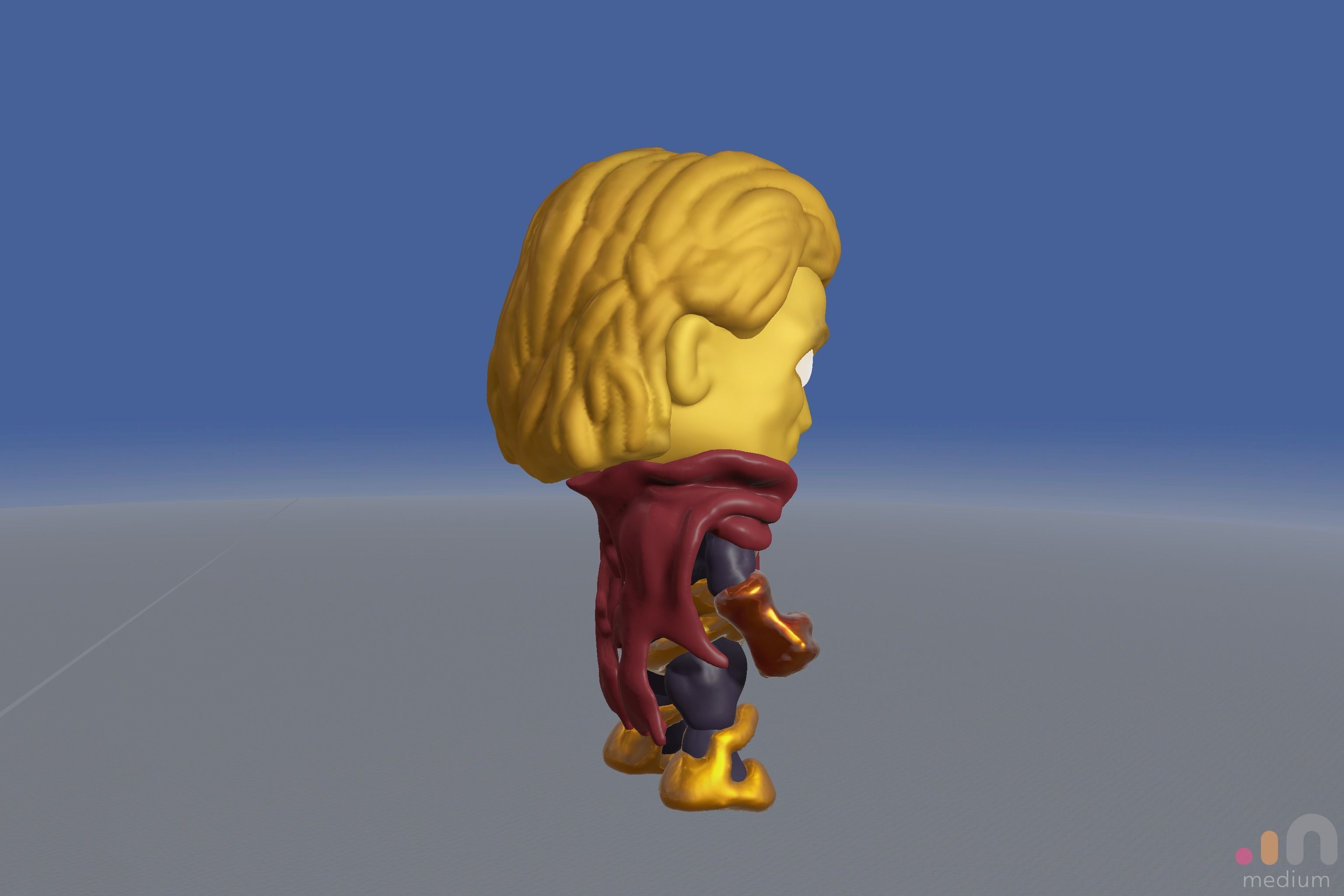 Adam Warlock Comic Character Chibi SD version 3D model_2