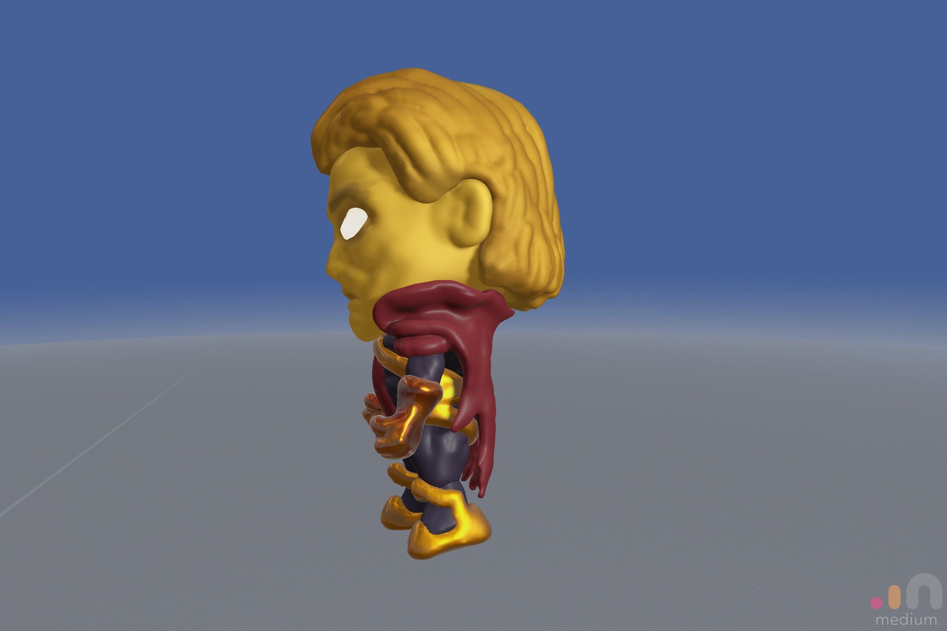 Adam Warlock Comic Character Chibi SD version 3D model_3