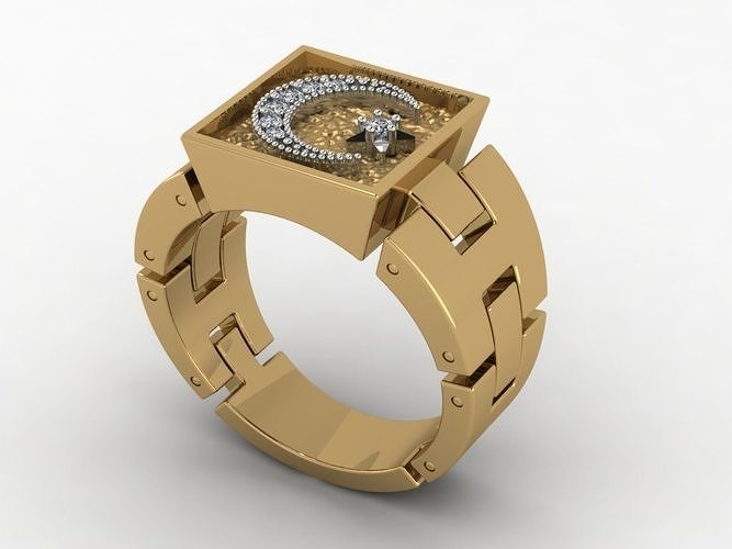 Mens Muslim Ring 3D print model