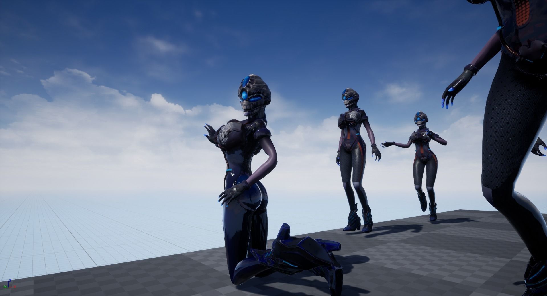 ScoreLetha Sci-fi girl Low-poly 3D model gameready animated Low-poly 3D model_12