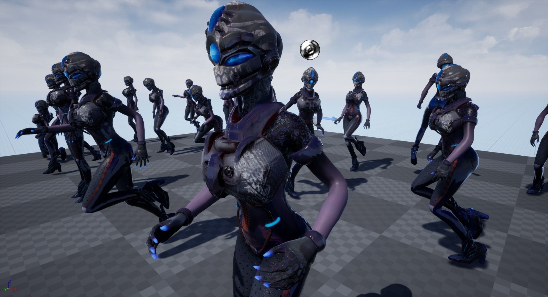 ScoreLetha Sci-fi girl Low-poly 3D model gameready animated Low-poly 3D model_11