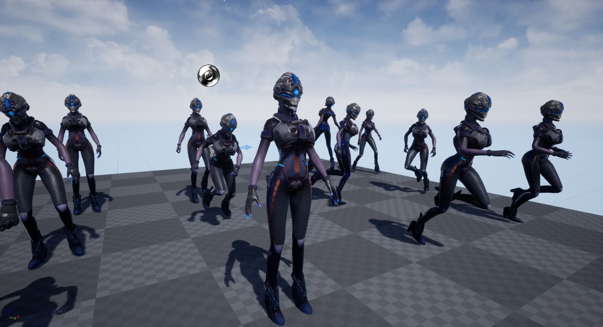 ScoreLetha Sci-fi girl Low-poly 3D model gameready animated Low-poly 3D model_10