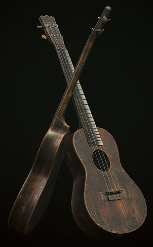 Ukelele ukulele Low-poly 3D model