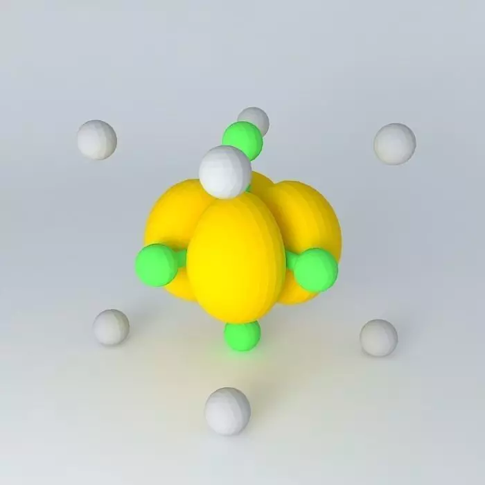d xy orbital superimposed on an octahedral model Free 3D model_0