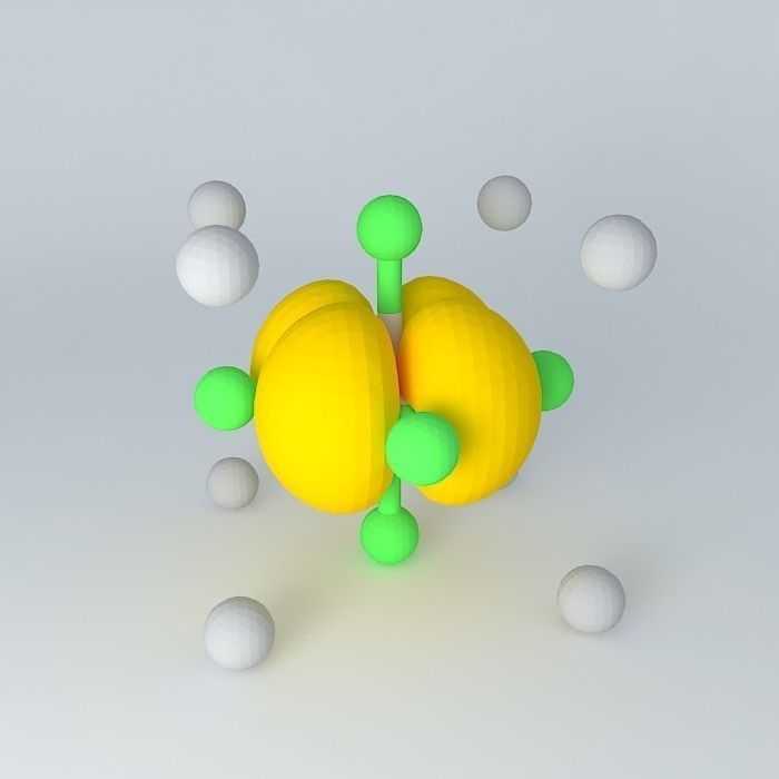 d xy orbital superimposed on an octahedral model Free 3D model_2