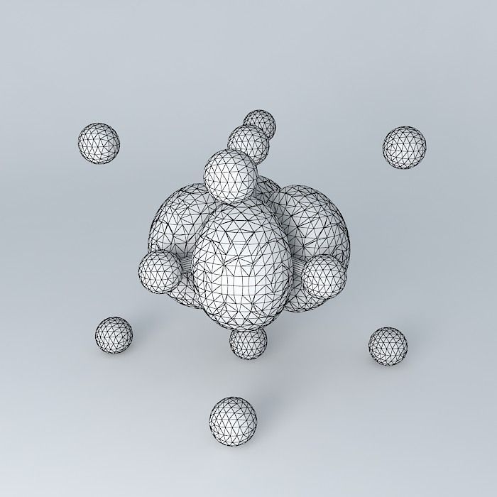d xy orbital superimposed on an octahedral model Free 3D model_3