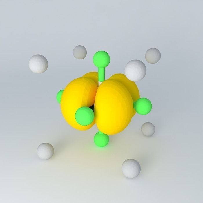 d xy orbital superimposed on an octahedral model Free 3D model_1