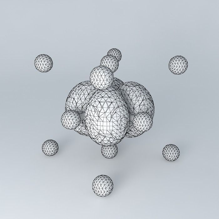 d xy orbital superimposed on an octahedral model Free 3D model_4