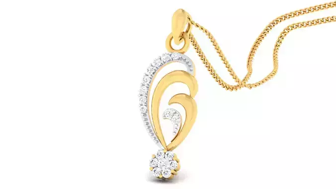 Women pendant-earrings set 3dm mgx render detail 3D print model