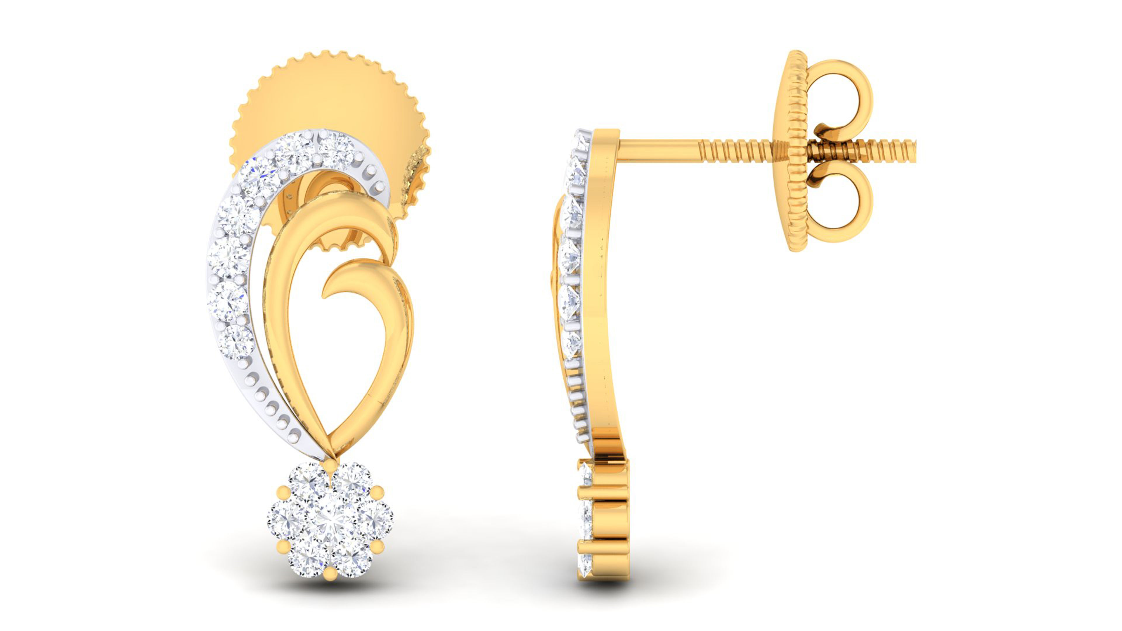 Women pendant-earrings set 3dm mgx render detail 3D print model 3D print model_3