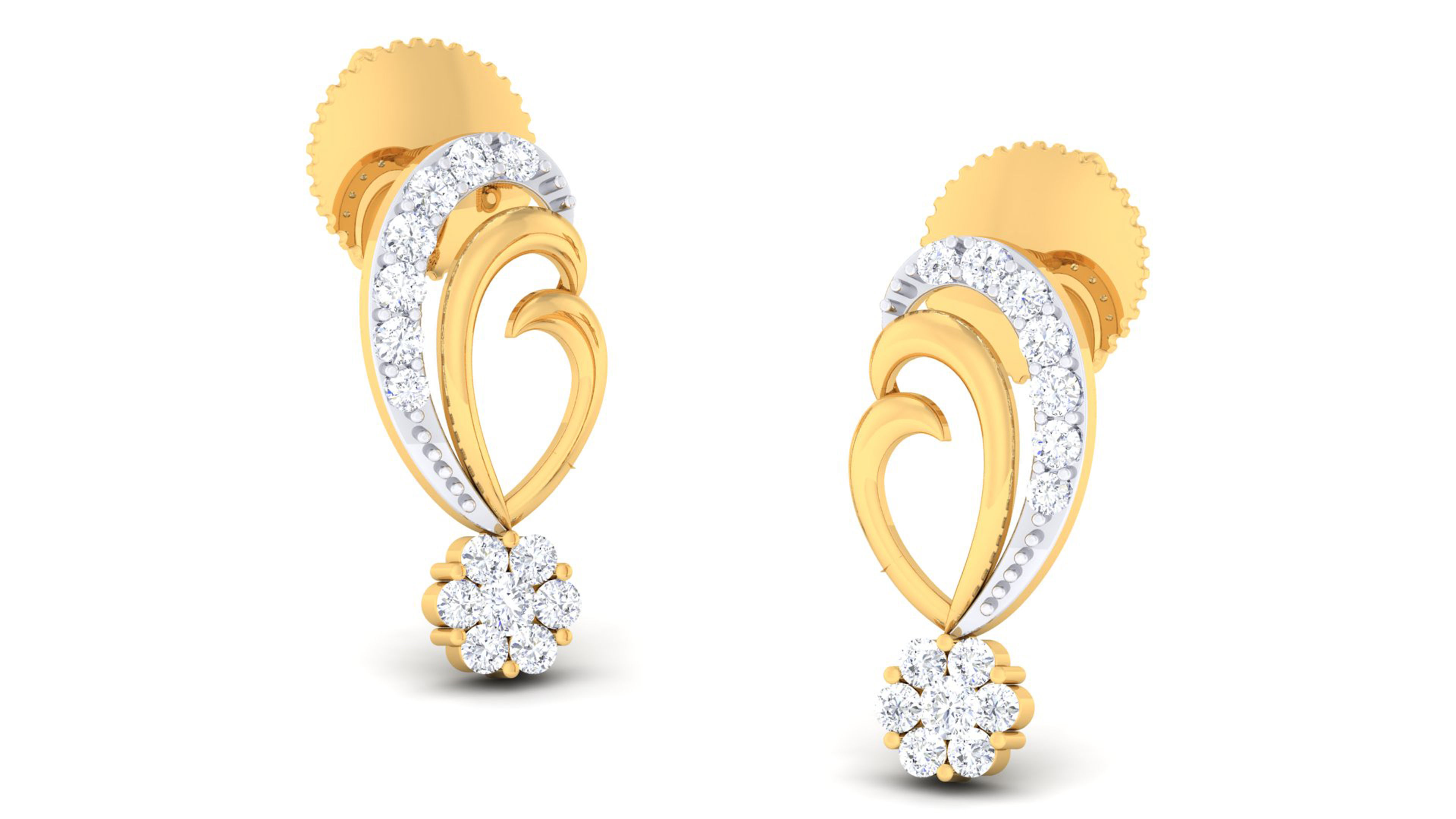 Women pendant-earrings set 3dm mgx render detail 3D print model 3D print model_4