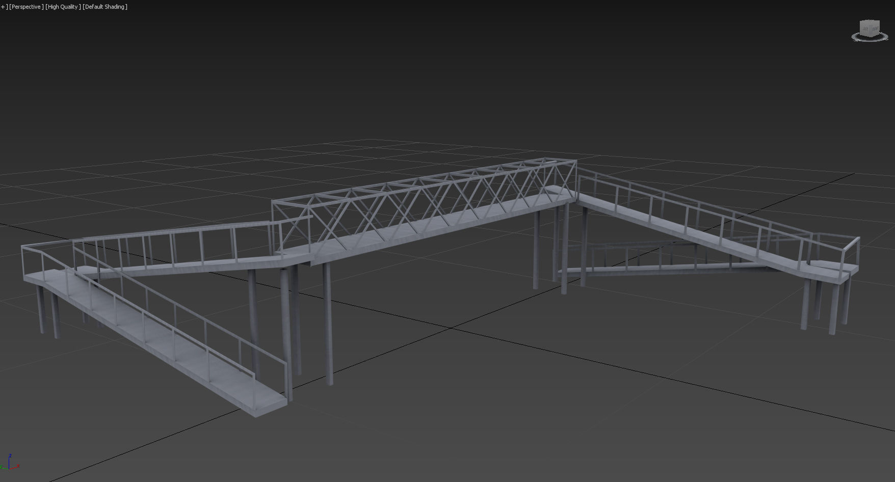 Raiload Crossing Kit Low-poly 3D model_2