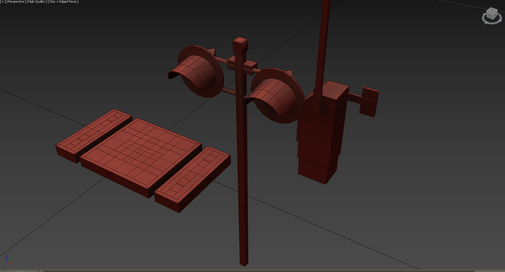 Raiload Crossing Kit Low-poly 3D model_1