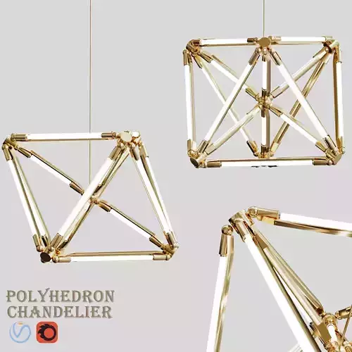 Geometric Chandelier Polyhedron Chandelier 3D model