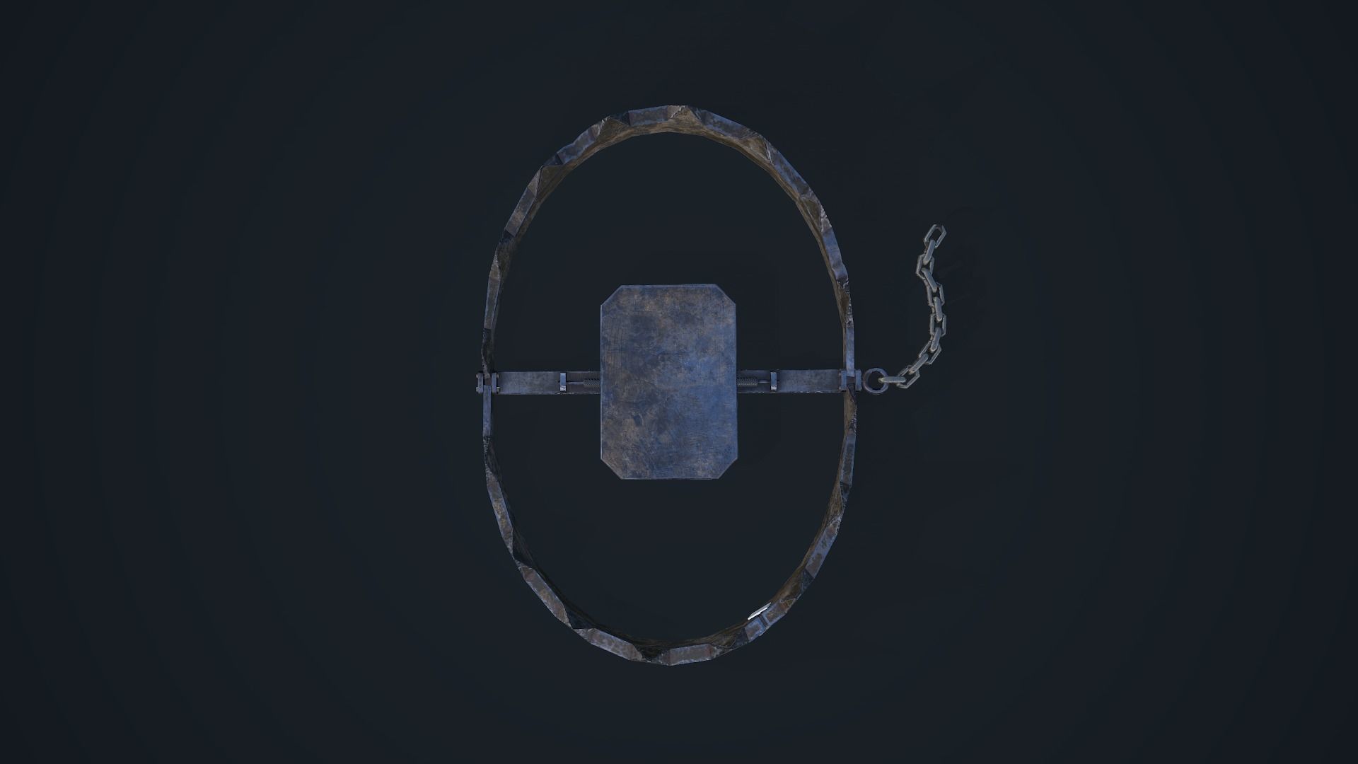 Bear Trap Low-poly 3D model_9